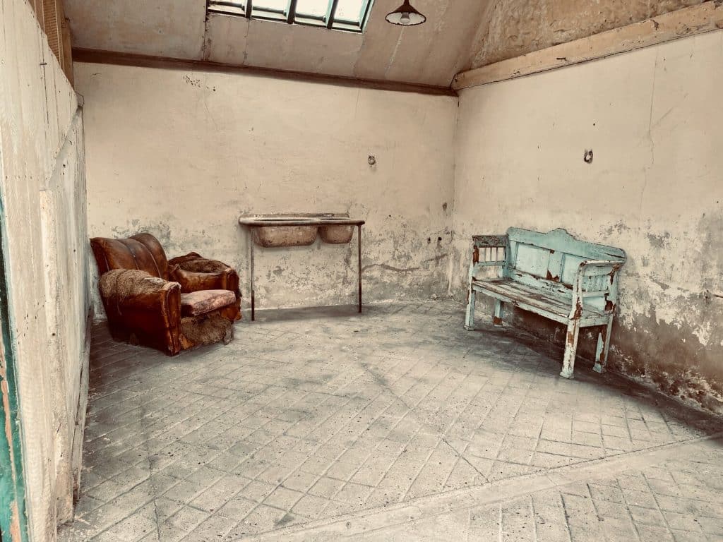 a dirty old room