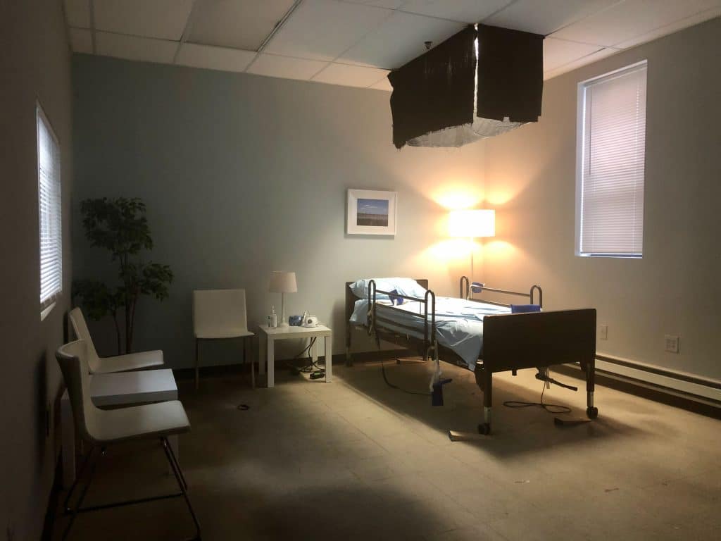 a hotel room