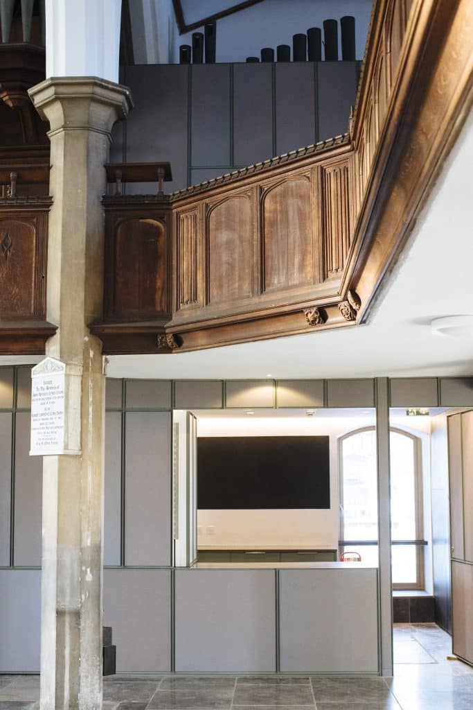 the inside of a building
