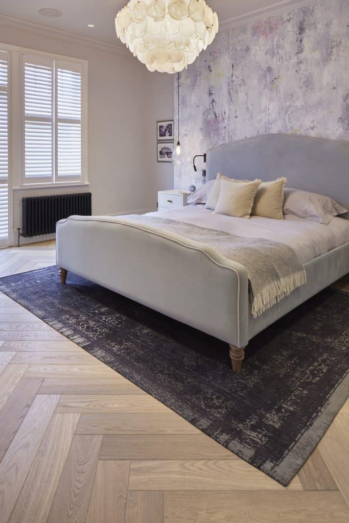 a double bed in a room