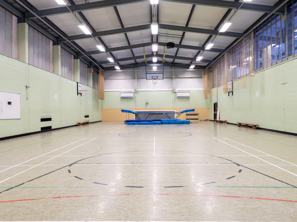 grade ii listed hampshire school shoot location St Edward’s School- Sports Hall