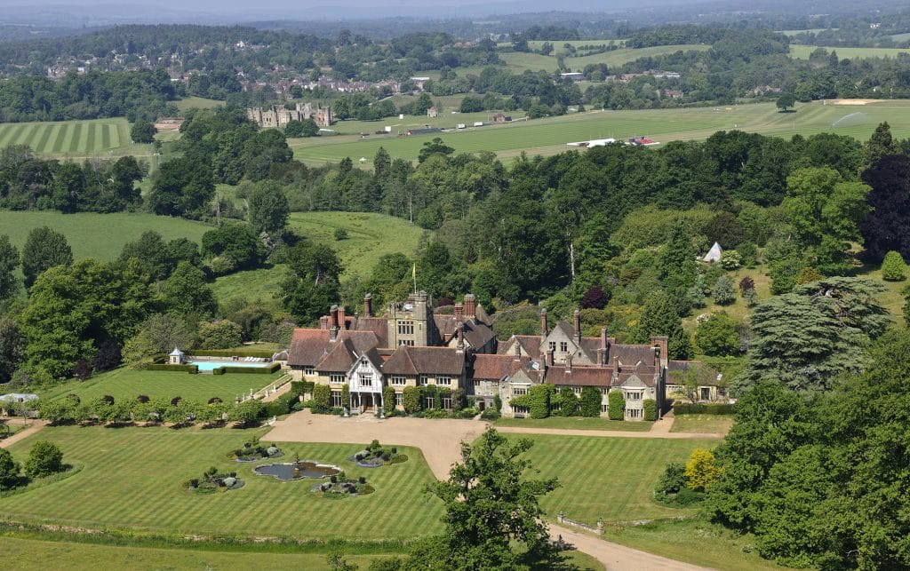 Montague Park country manor shoot location 34 Cowdray House from the air_edit