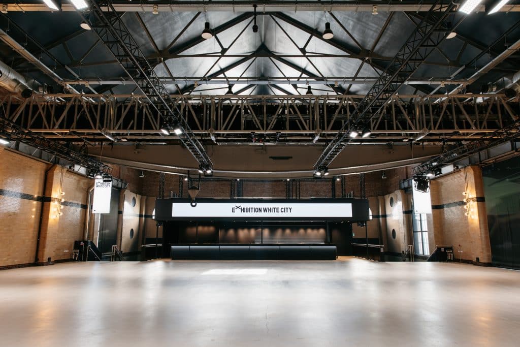 EXHIBITION WHITE CITY exhibition hall shoot location west london 42. Exhibition Venue 03.03.25 www.harbinson.uk