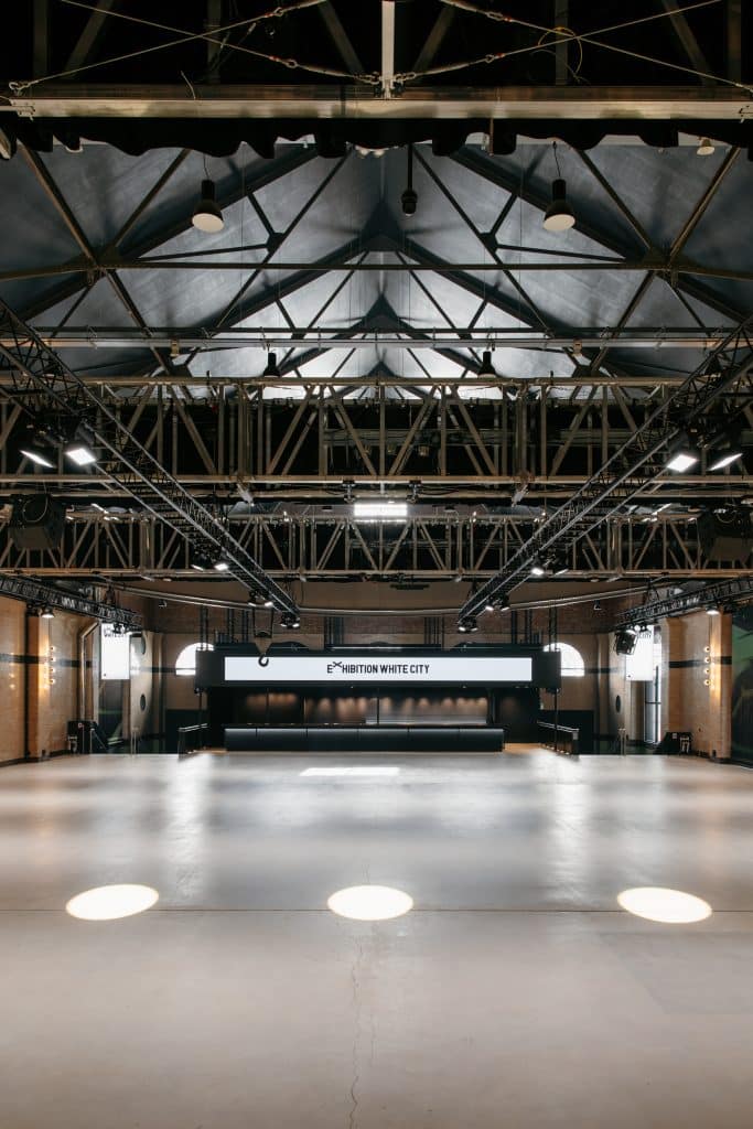 EXHIBITION WHITE CITY exhibition hall shoot location west london 46. Exhibition Venue 03.03.25 www.harbinson.uk