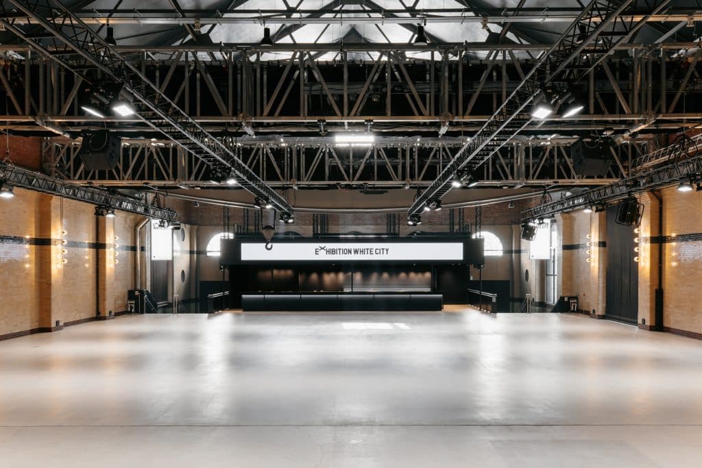 EXHIBITION WHITE CITY exhibition hall shoot location west london 58. Exhibition Venue 03.03.25 www.harbinson.uk