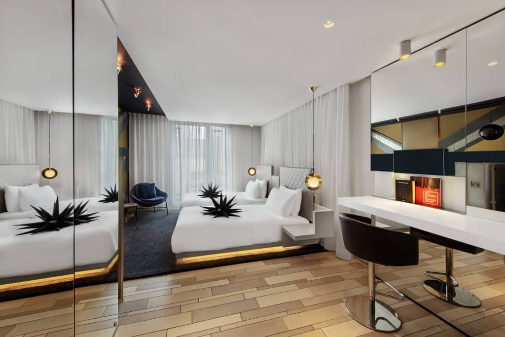 W HOTEL central london modern hotel shoot location diverse spaceWonderful room twin