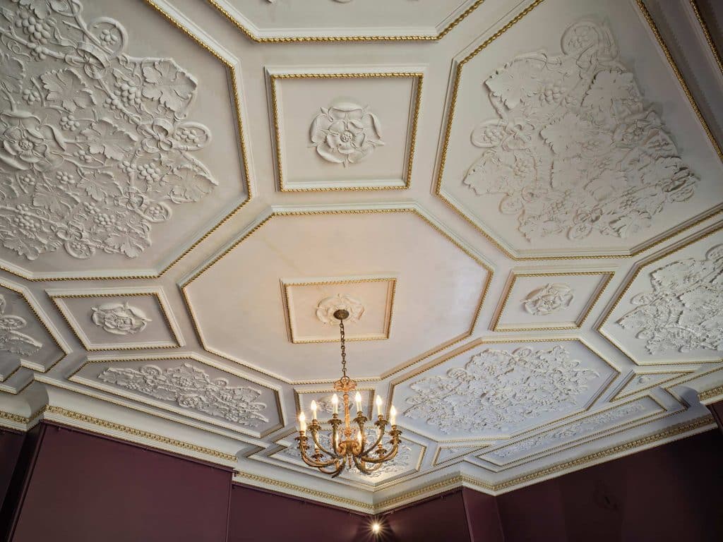 PASTEL PALACE birmingham grand manor house shoot location Cinema Room ceiling