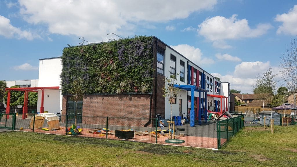 COLLIS PRIMARY SCHOOL teddington school shoot locationExterior with living wall