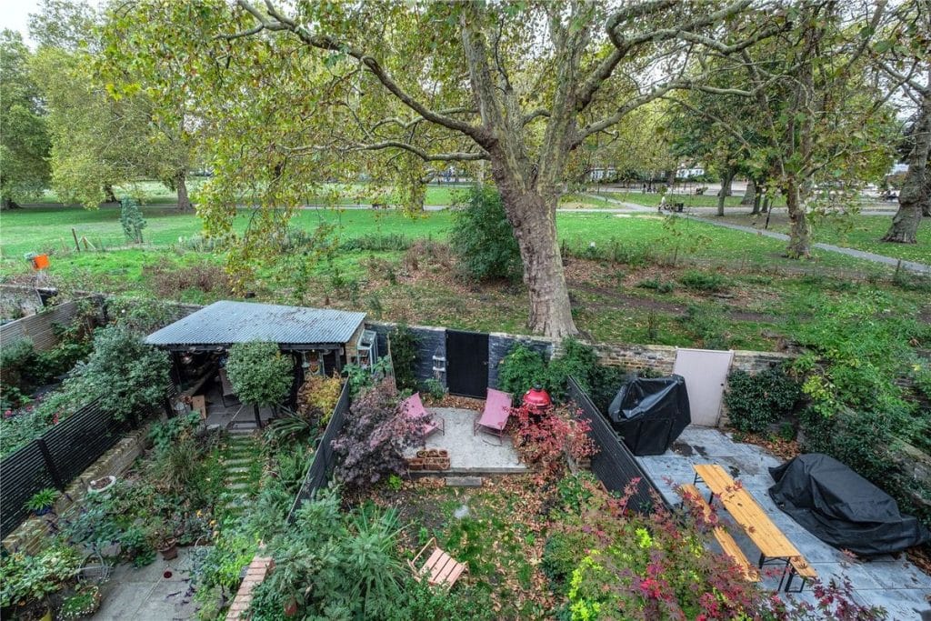 HEKA HOUSE colourful east london location house 42. HEKA HOUSE Garden from Above