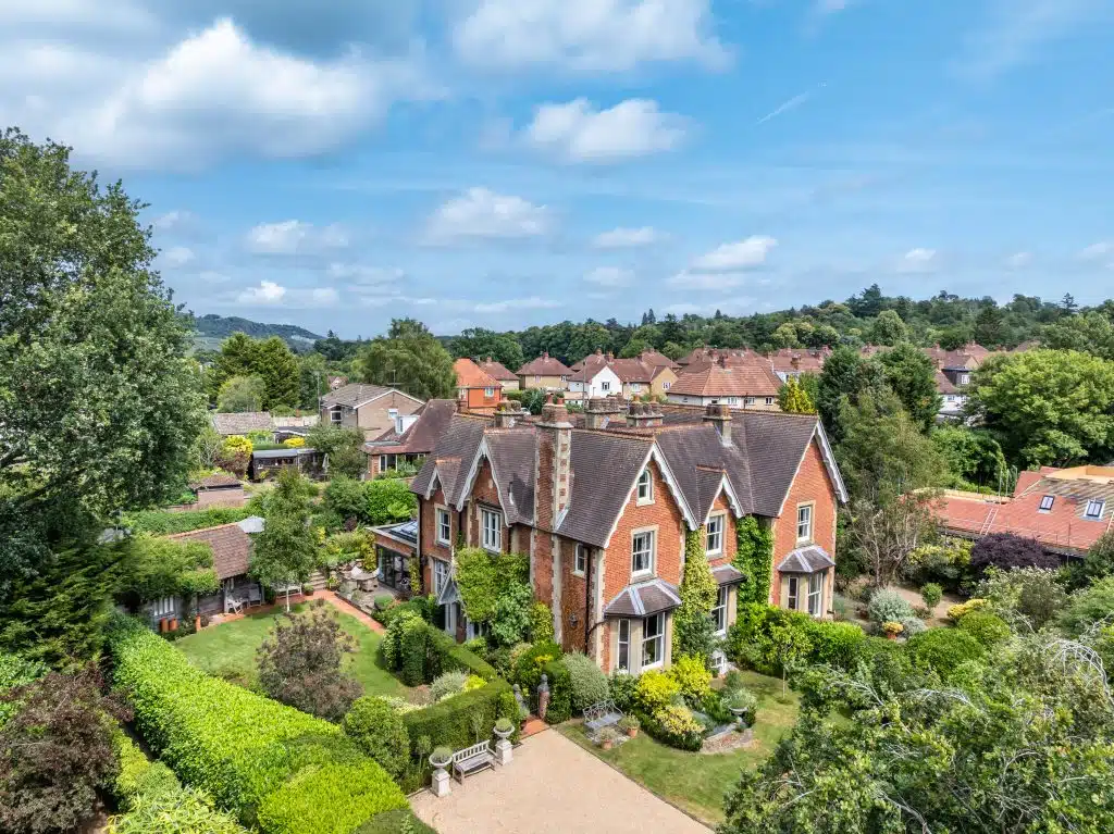 CEDAR HOUSE victorian dorking grade ii listed location house Cedar House June - drone high res (13 of 20)