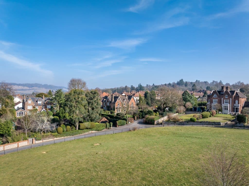 CEDAR HOUSE victorian dorking grade ii listed location house Cedar House - drone high res 2