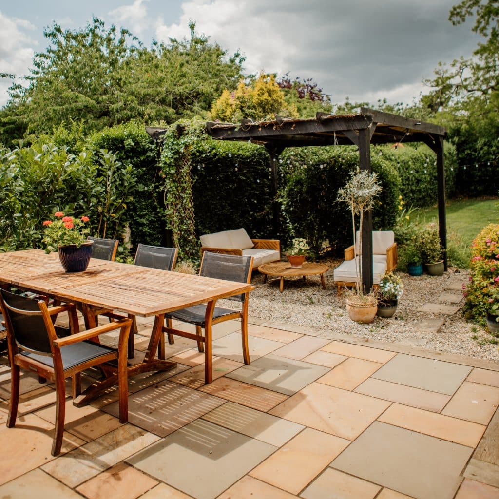 BENGEO hertfordshire victorian cottage shoot location Patio view
