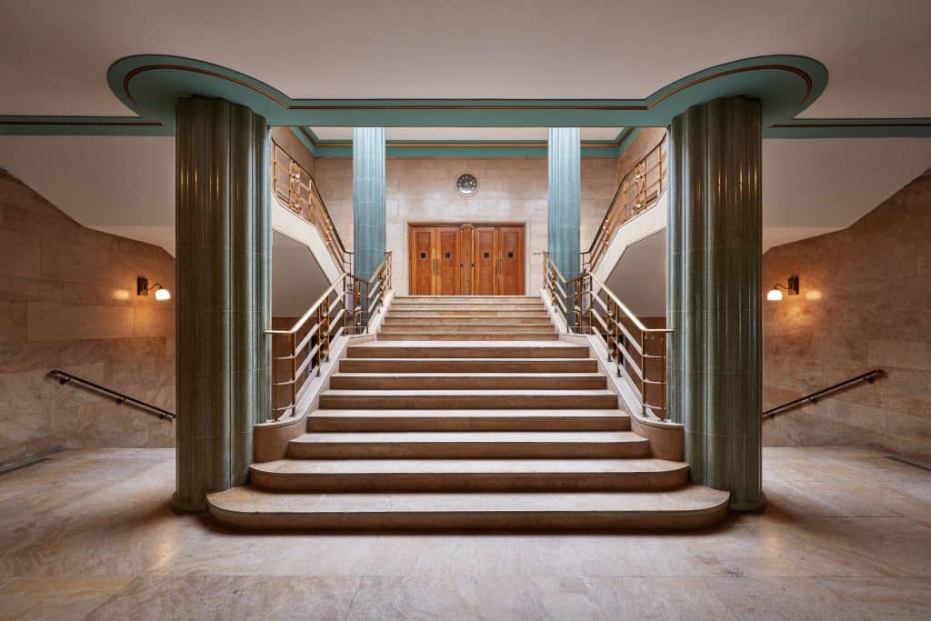 BROMLEY TOWN HALL kent shoot location Widmore Rd staircase 1