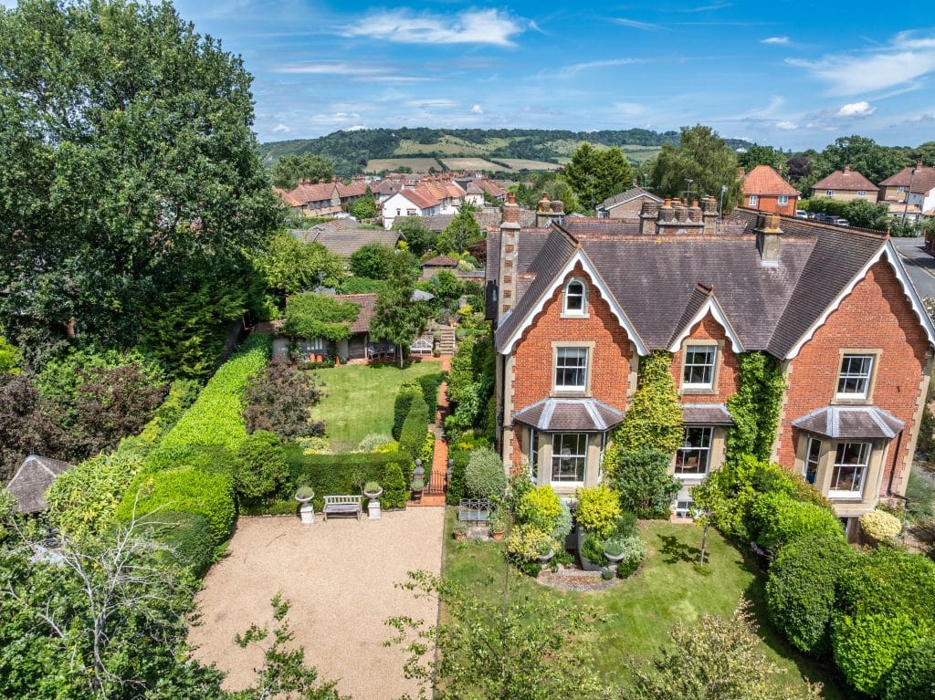 CEDAR HOUSE victorian dorking grade ii listed location houseCedar House June - drone high res (9 of 20) copy