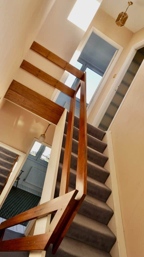 MIDCENTURY TEAK HOUSE W5 west london shoot location house 12.HALLWAY STARICASE2