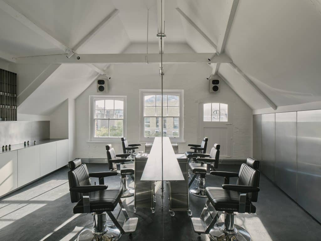 SALT SALON contemporary hair salon shoot location venue south east london Salt Salon Unknown Works © Henry Woide High Res 019 Colour Floor