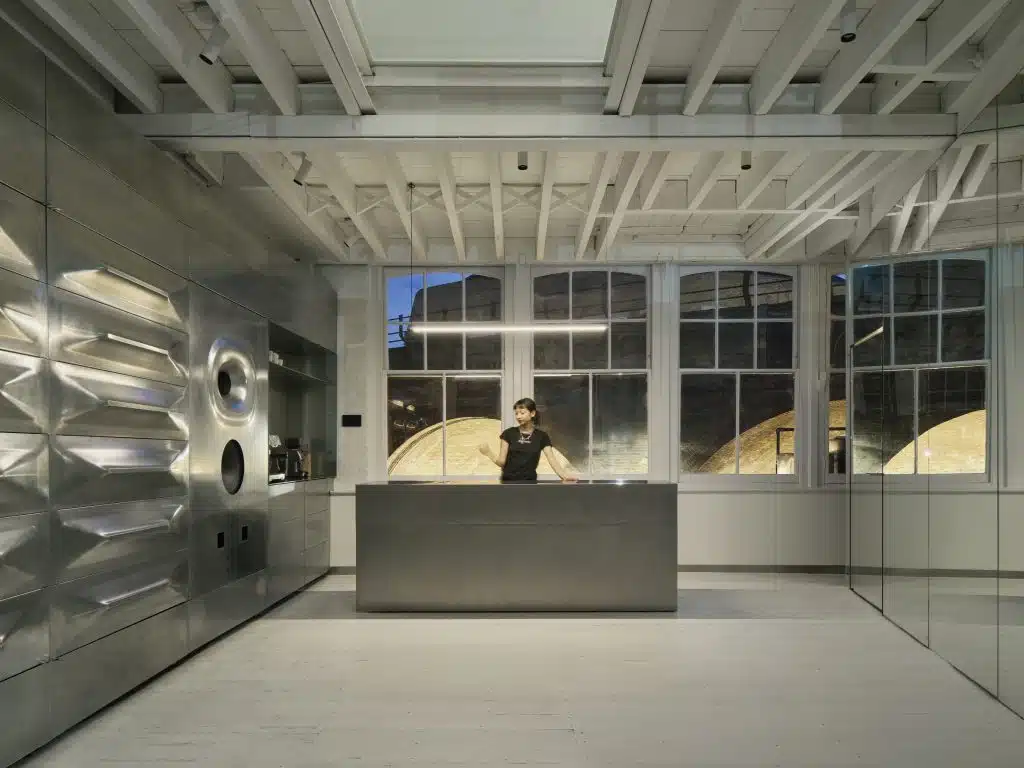 SALT SALON contemporary hair salon shoot location venue south east london Salt Salon Unknown Works © Henry Woide High Res 025 Cutting Floor