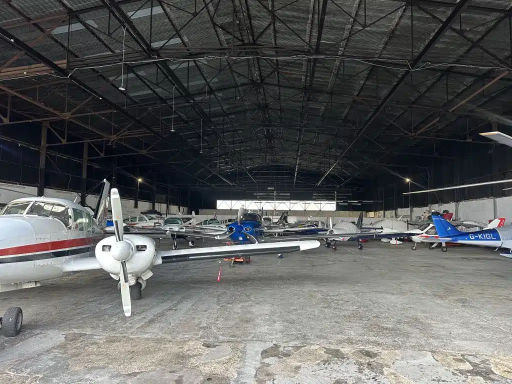 HERTORDSHIRE COUNTRY ESTATE airfield : glamping site : hangars shoot location IMG 7003