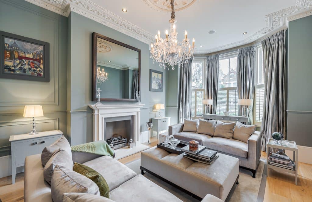 Macaulay Road Clapham Old Town Victorian location house Location Creation: Macaulay Road: drawing room