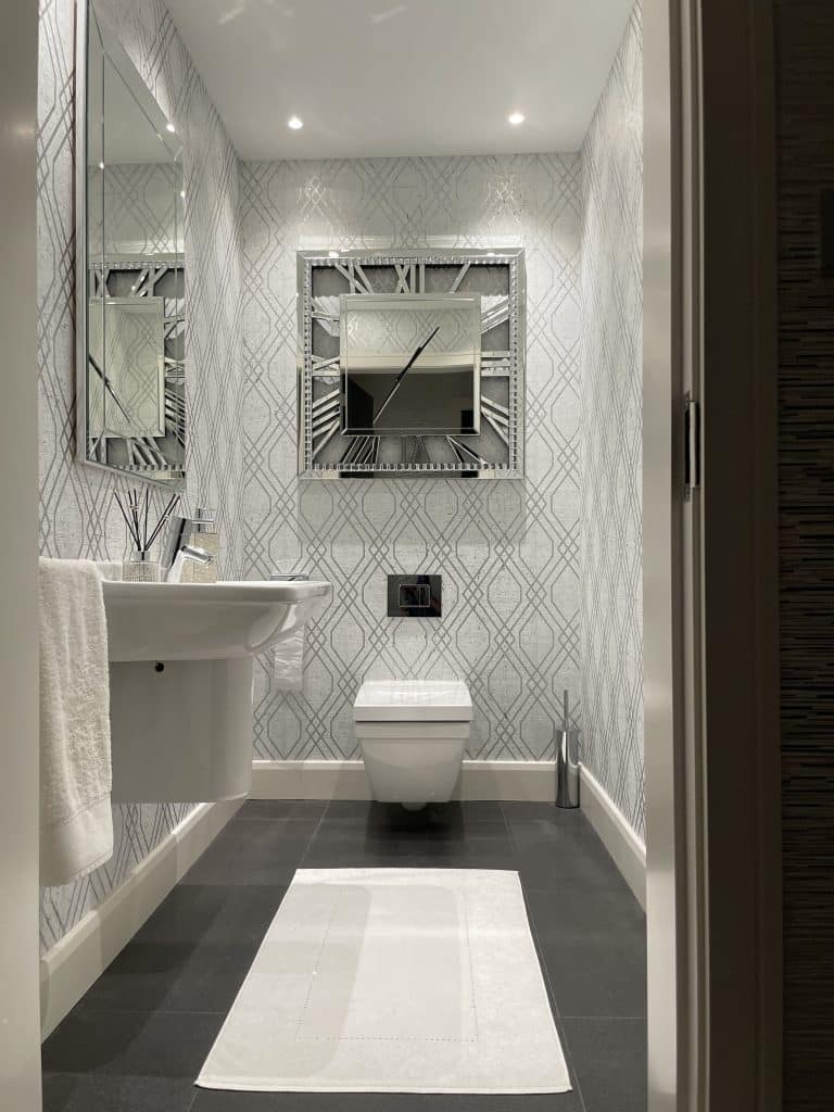 SOUTH LODGE modern buckinghamshire shoot location house Basement bathroom