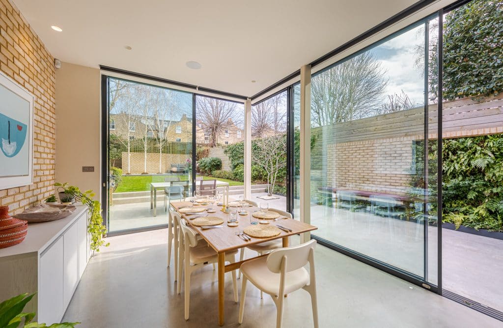 Blenkarne Road south west london modern victorian location house Location Creation: Blenkare: Dining