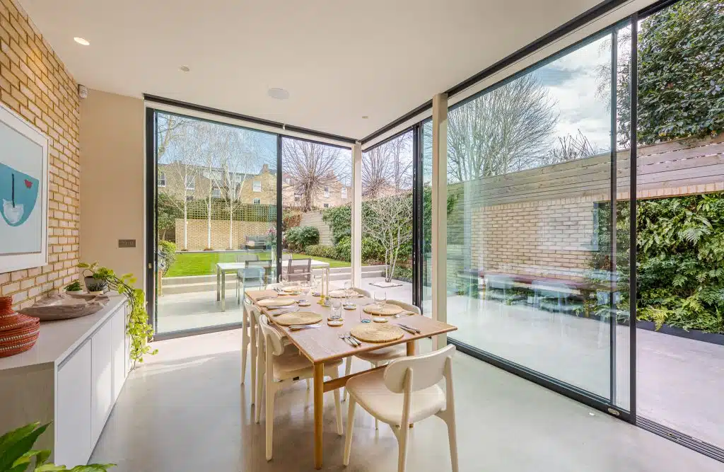 Blenkarne Road south west london modern victorian location house Location Creation: Blenkare: Dining