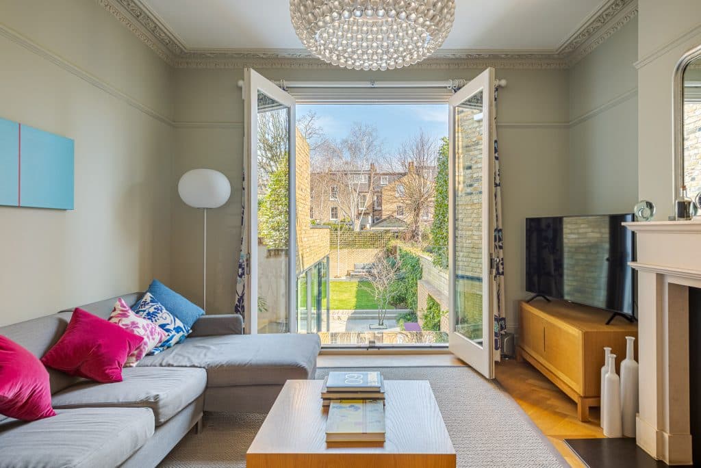 Blenkarne Road south west london modern victorian location house Location Creation: Blenkare: TV room