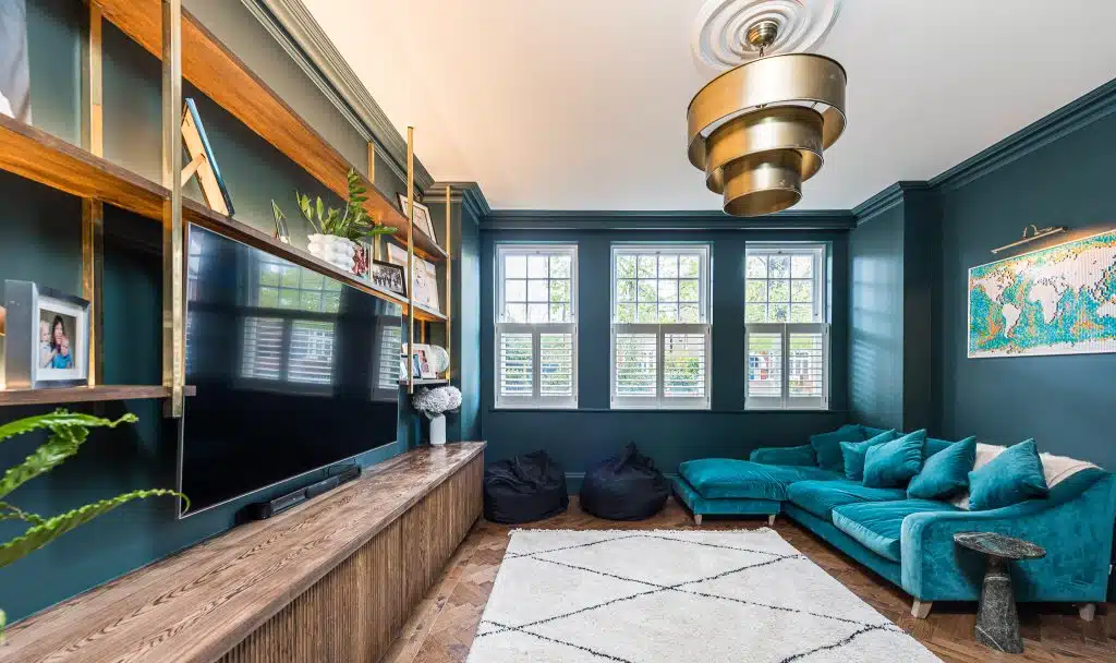 LANGHAM HOUSE twickenham richmond modern neutral location house Langham Location House TW11:cinema room