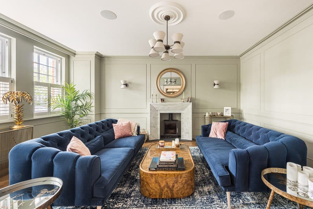 LANGHAM HOUSE twickenham richmond modern neutral location house Langham Location House TW11:formal drawing room
