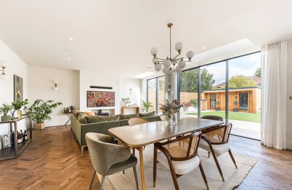 LANGHAM HOUSE twickenham richmond modern neutral location house Langham Location House TW11:open dining