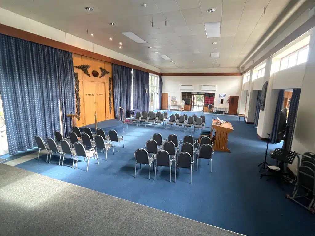 SURREY SYNAGOGUE Weybridge shoot location school office Synagogue stairs view