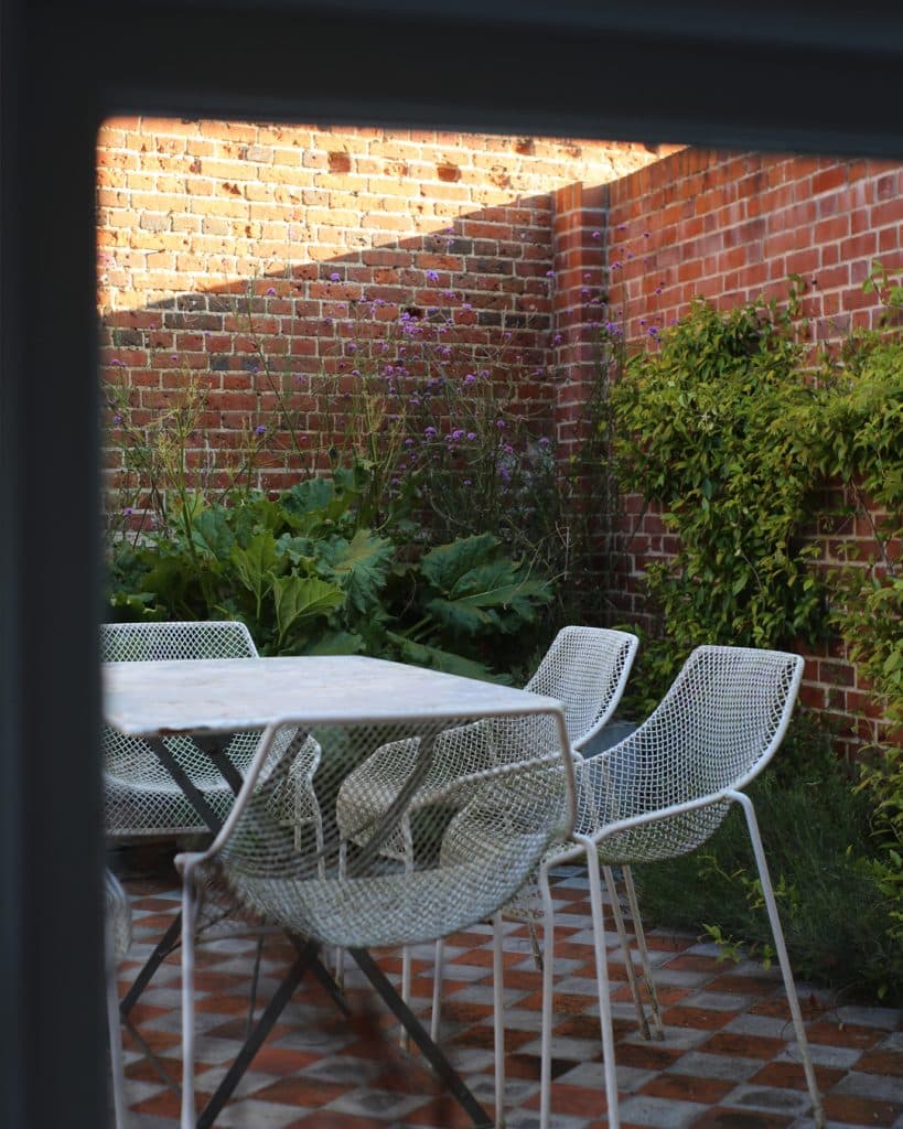 THE ENGINE HOUSE 1900s suffolk location house Insta EH Early Morning Garden Chairs