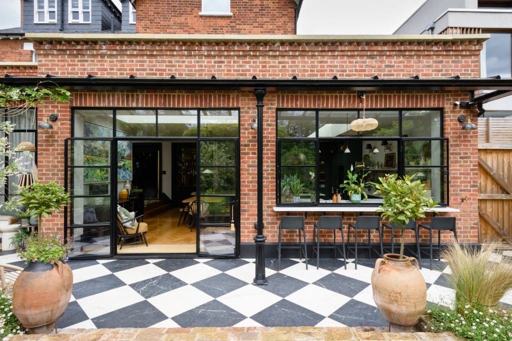 FAIRFAX FAMILY Family home shoot location twickenham Exterior Rear View