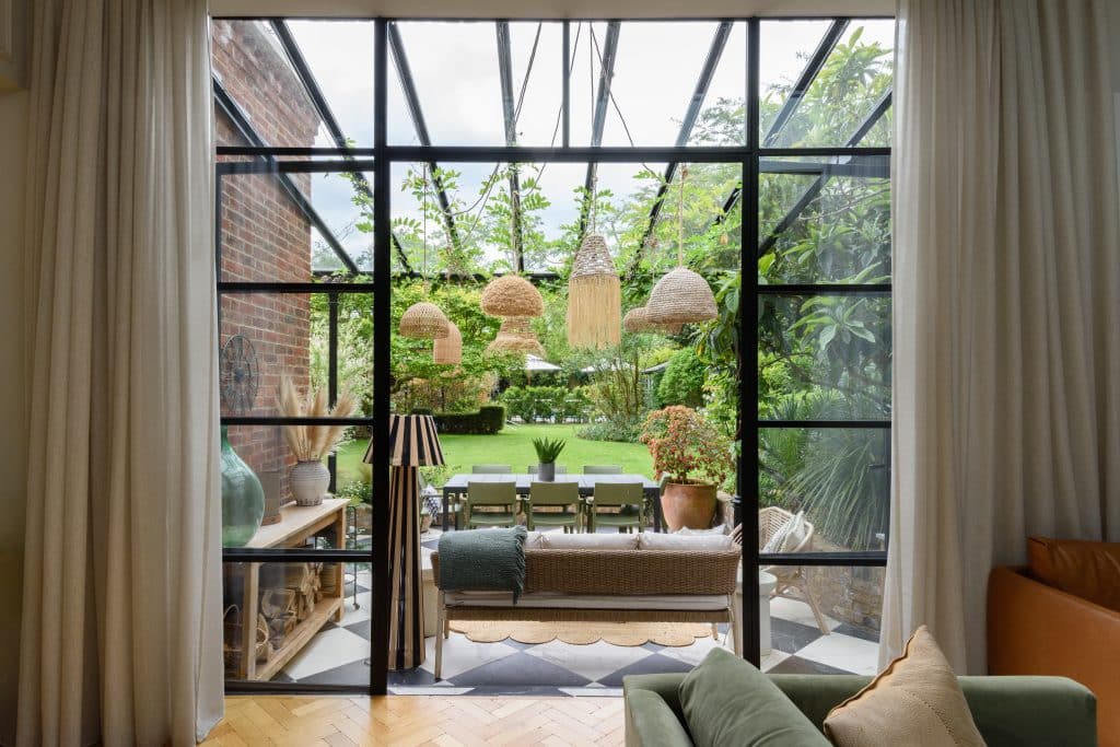 FAIRFAX FAMILY Family home shoot location twickenham Family Room View to garden