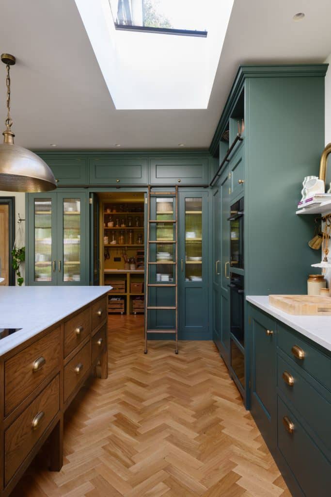 FAIRFAX FAMILY Family home shoot location twickenham Kitchen Cabinets and Ladder