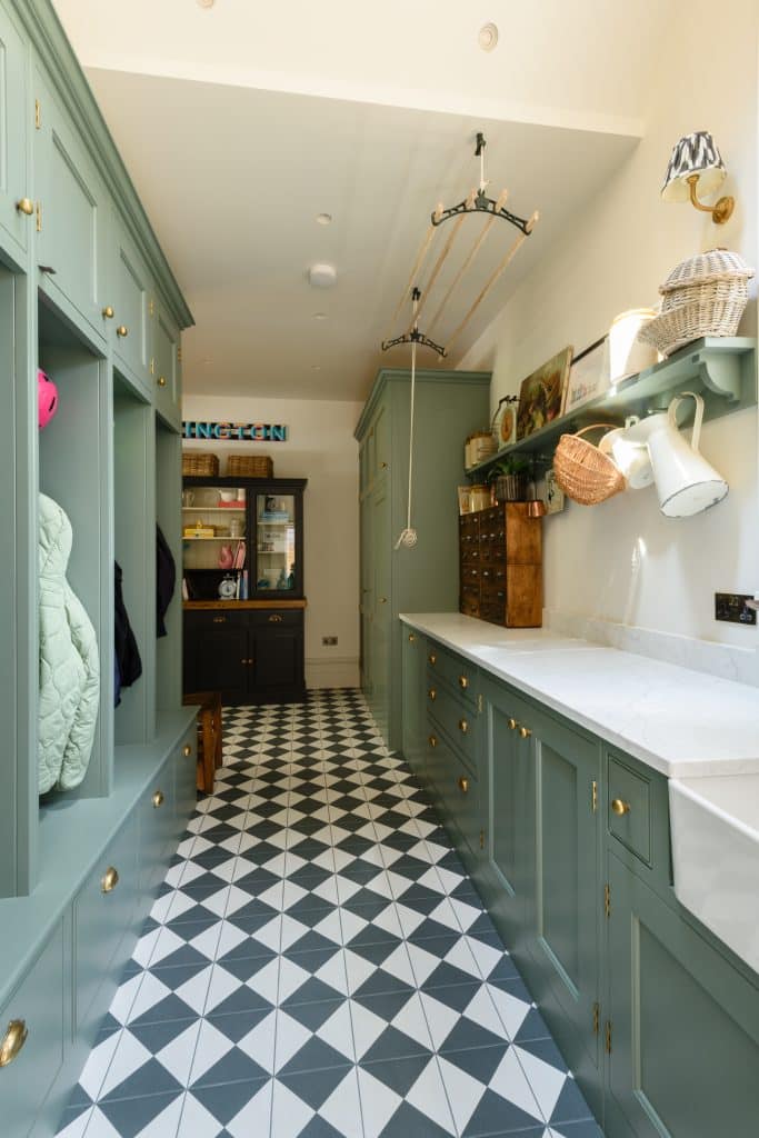 FAIRFAX FAMILY Family home shoot location twickenham Utility Room Coat Storage