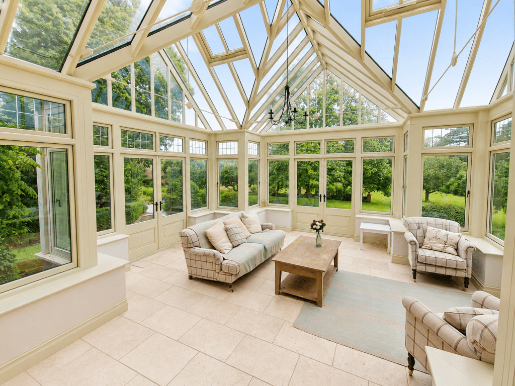 CAINHOE 16th century Grade II listed country house bedfordshire shoot locationCainhoe conservatory 1