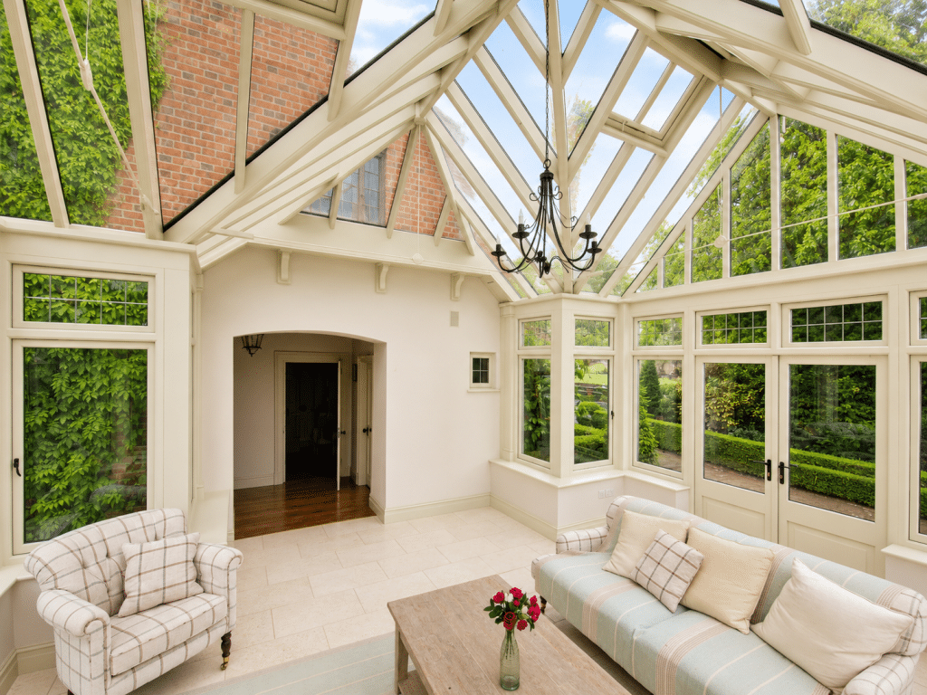 CAINHOE 16th century Grade II listed country house bedfordshire shoot locationCainhoe conservatory 2