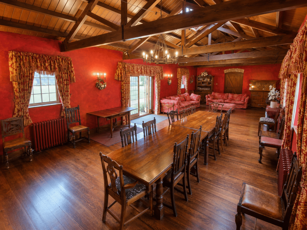 CAINHOE 16th century Grade II listed country house bedfordshire shoot locationCainhoe courtyard redroom 2