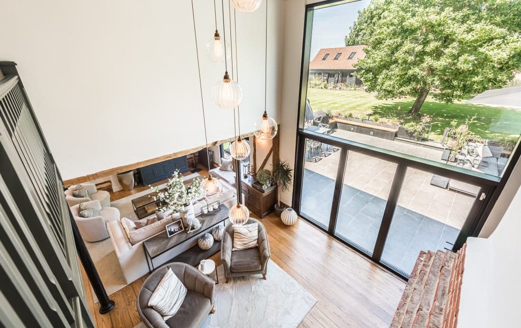 BLACK BARN large essex country location house Black Barn CM3:internal balcony