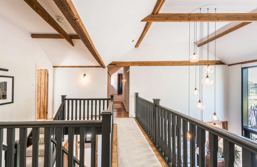 BLACK BARN large essex country location house Black Barn CM3:internal balcony 2
