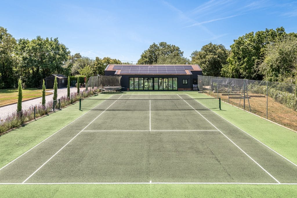 BLACK BARN large essex country location house Location Creation:Black Barn CM3:tennis court