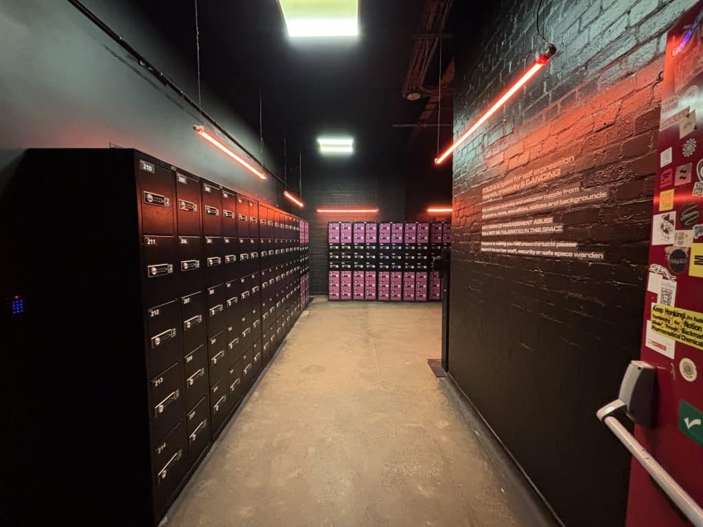FOLD east london nightclub venue event space shoot location ENTRANCE LOCKERS1