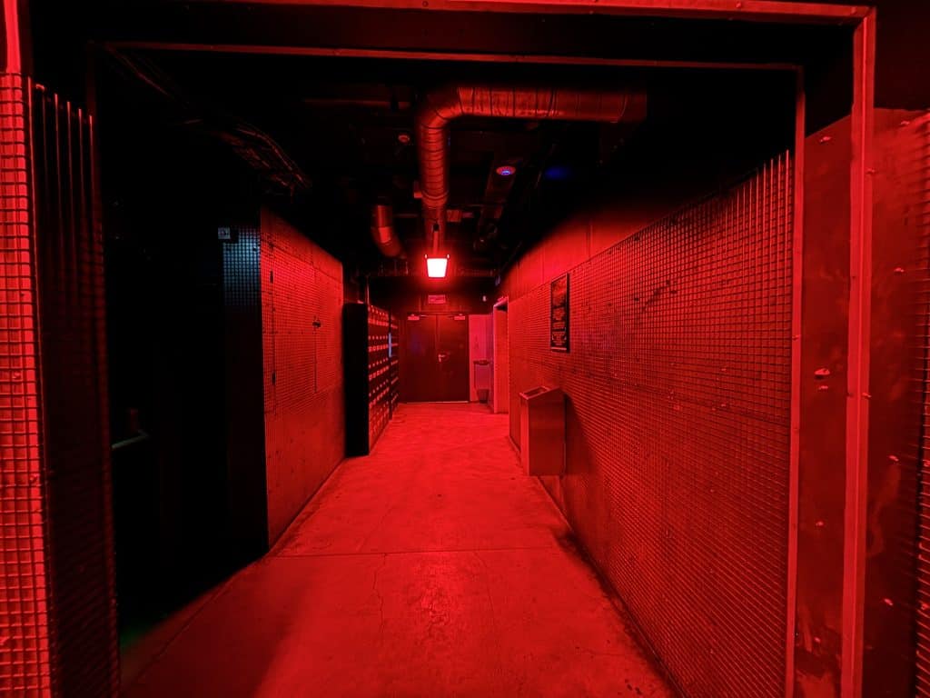 FOLD east london nightclub venue event space shoot location LOCKER AREA CORRIDOR LEADING TO MAINROOM FROM STEAMROOM