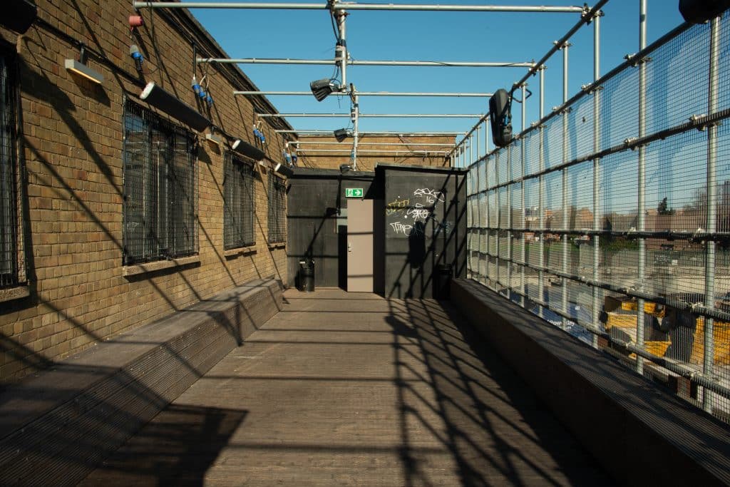 FOLD east london nightclub venue event space shoot location TERRACE 1