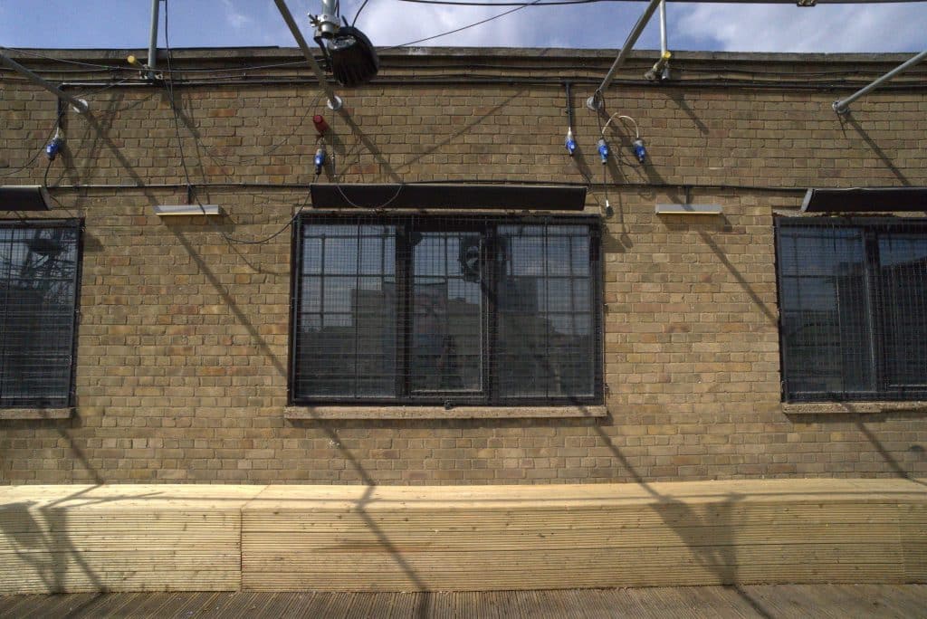 FOLD east london nightclub venue event space shoot location TERRACE 1 WINDOW