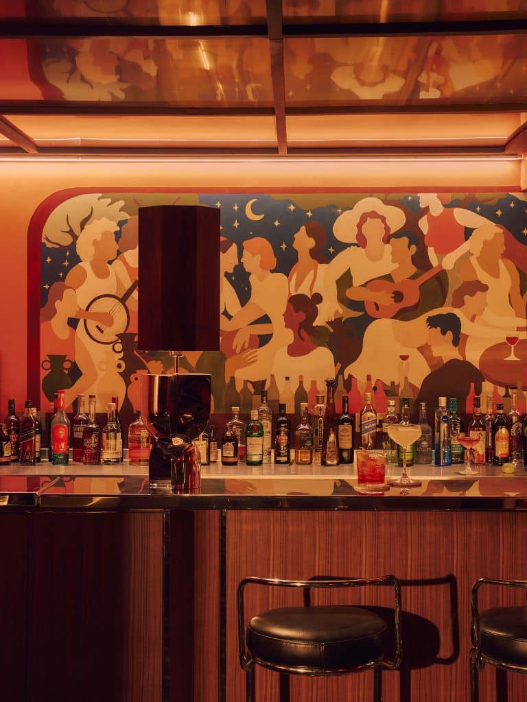 POWDERMILLS east sussex country house venue hotel shoot location Green Room Bar Mural
