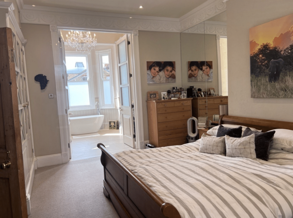 LAVENDER HOUSE south west london victorian location house Master Bedroom